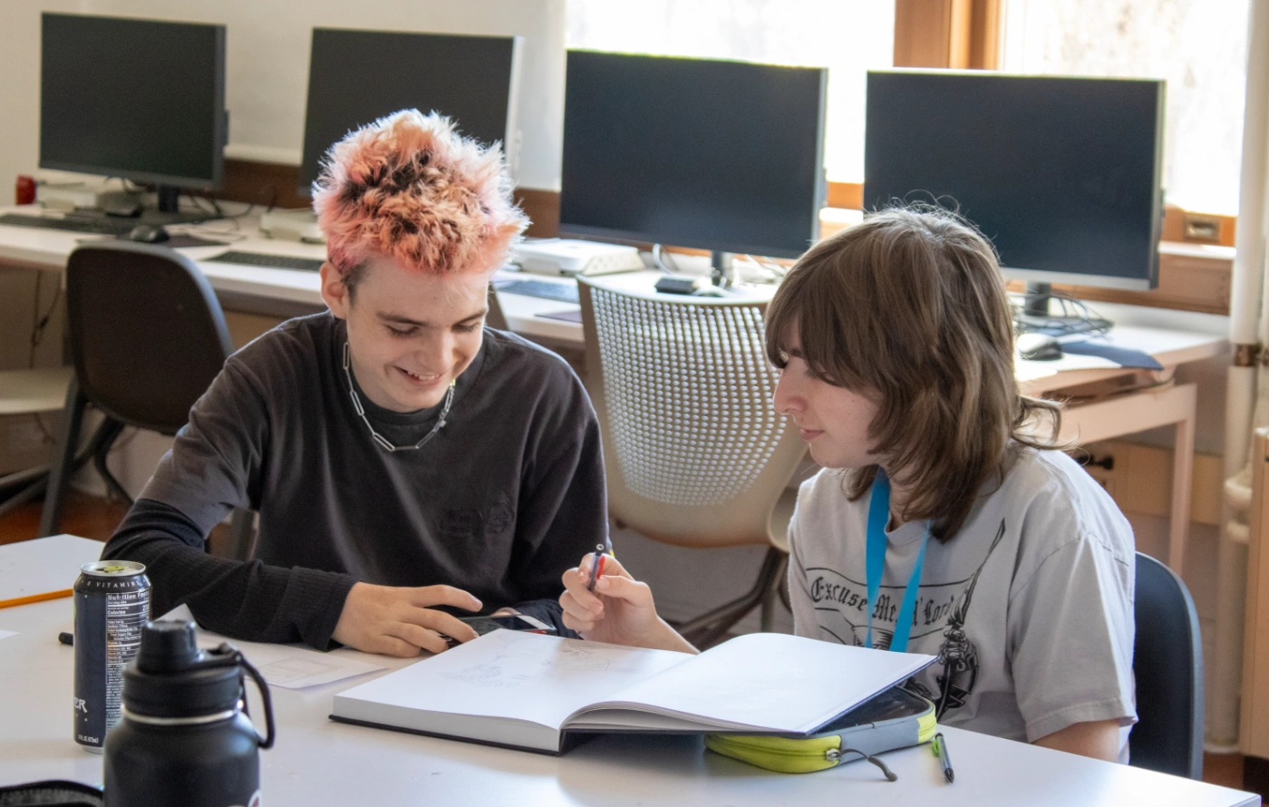 Students at pre-college program