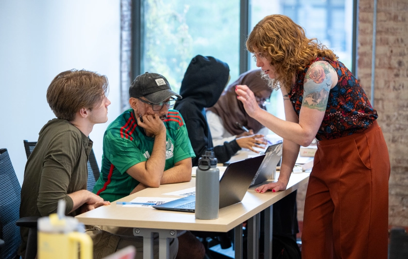 Students and faculty in class