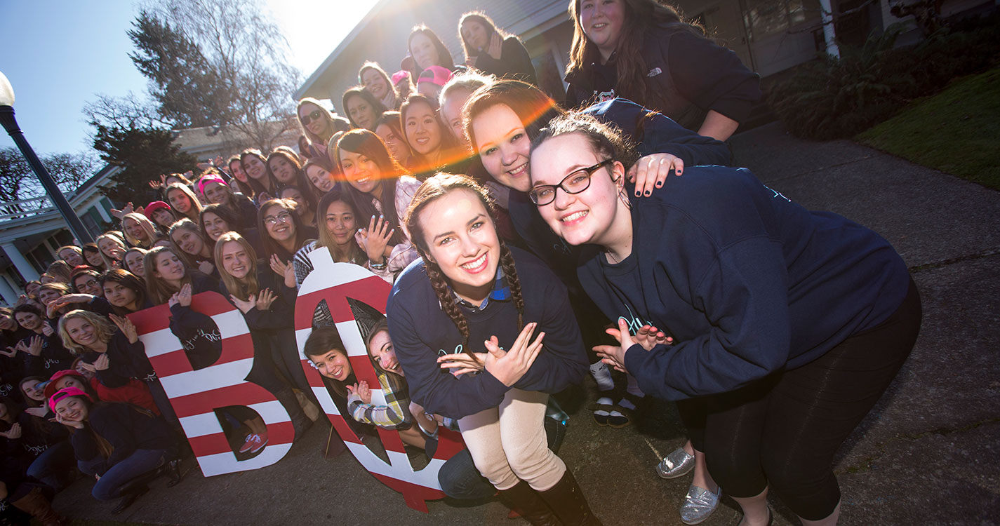 Greek enrollment is rising at Willamette. 