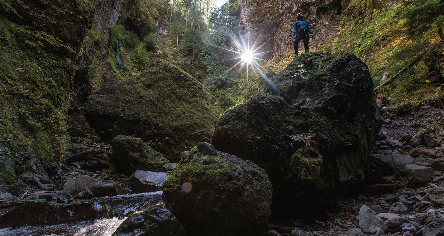 Valhalla Gorge from below