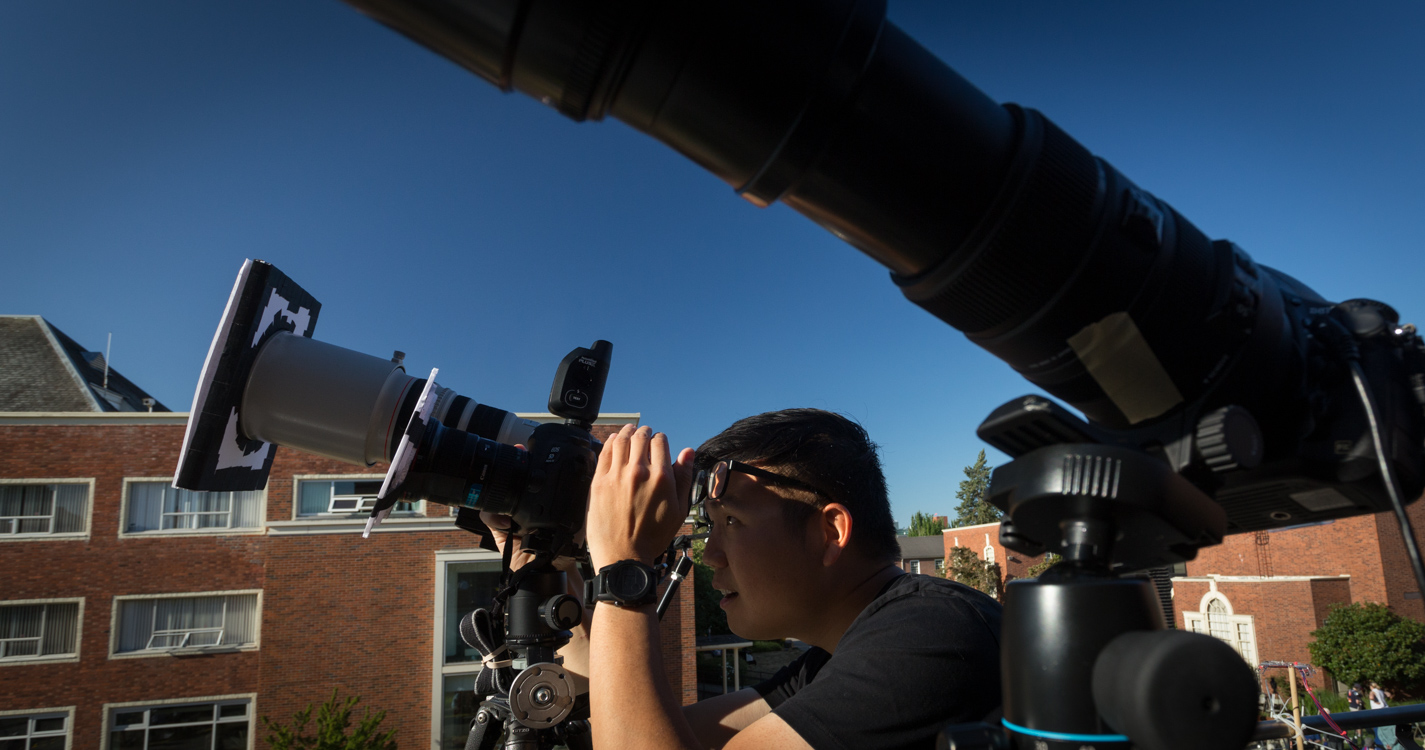 Total solar eclipse at Willamette University