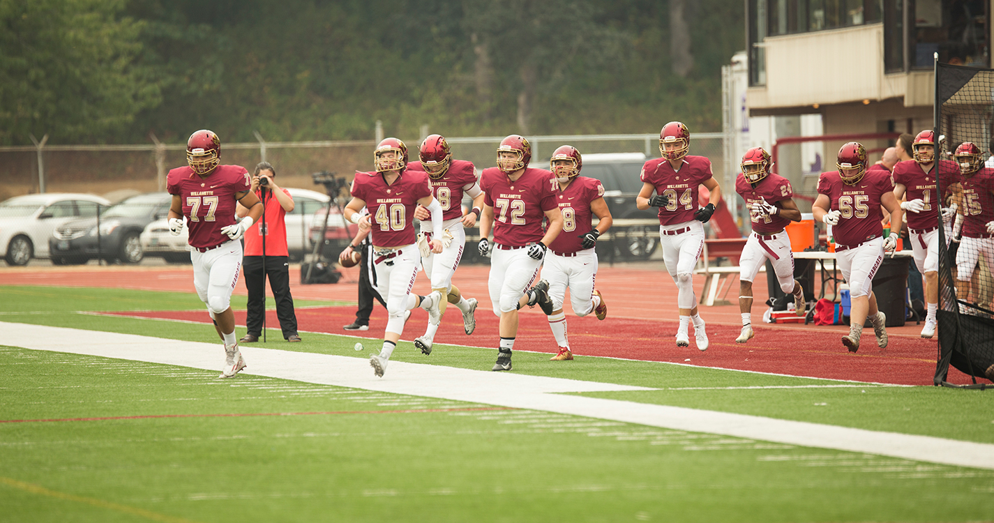 Willamette Football take the field