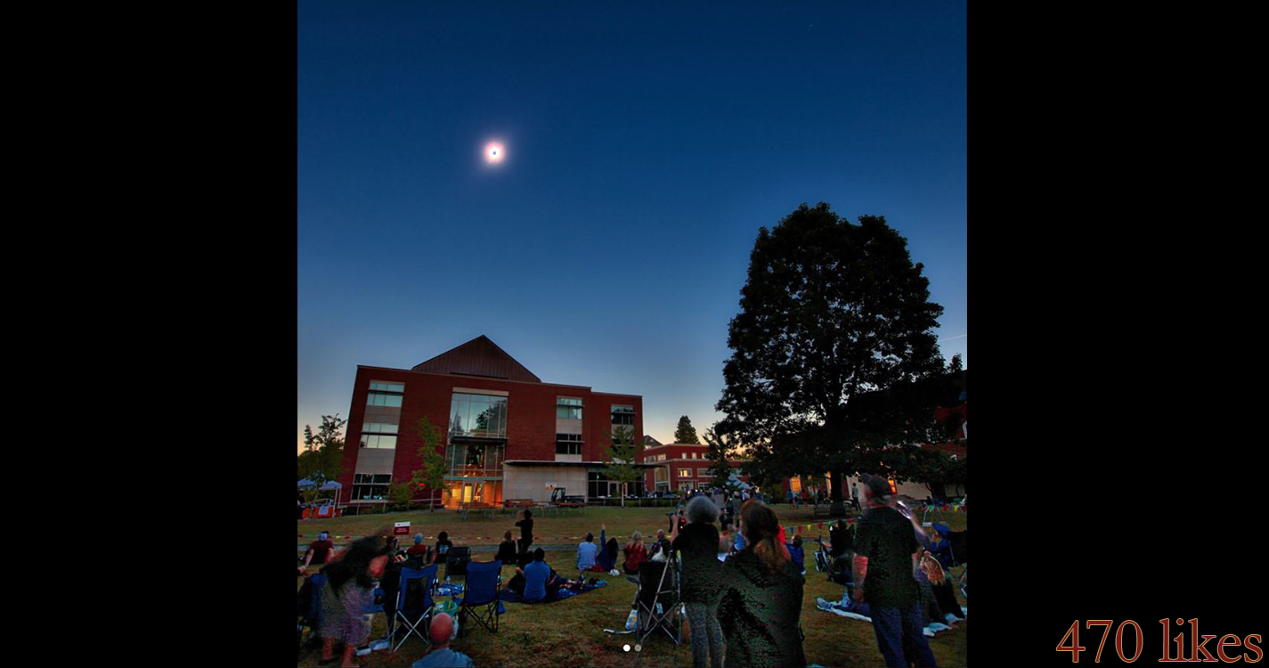 Total solar eclipse over Ford Hall