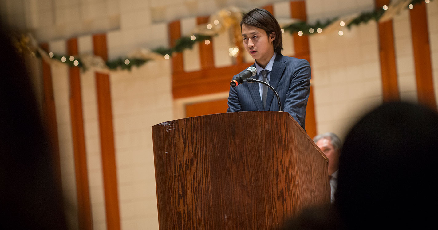 Takuma Mimura, an ASWU senator and the ASP representative to the student government