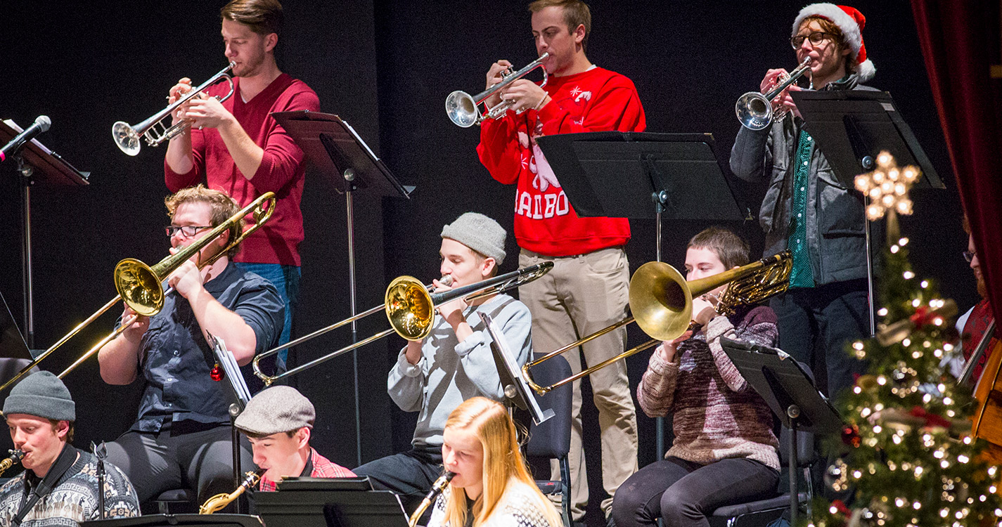 Jazz band playing in Hudson Hall