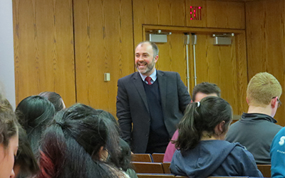 Professor Tim Johnson teaching a class