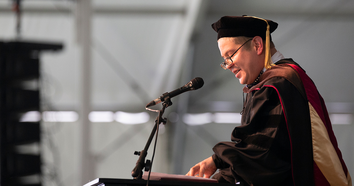 Thomas M. Lauderdale speaks at CLA commencement