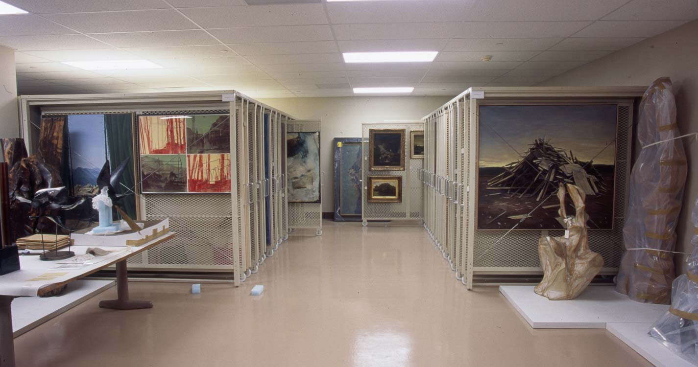 The museum storage area. 