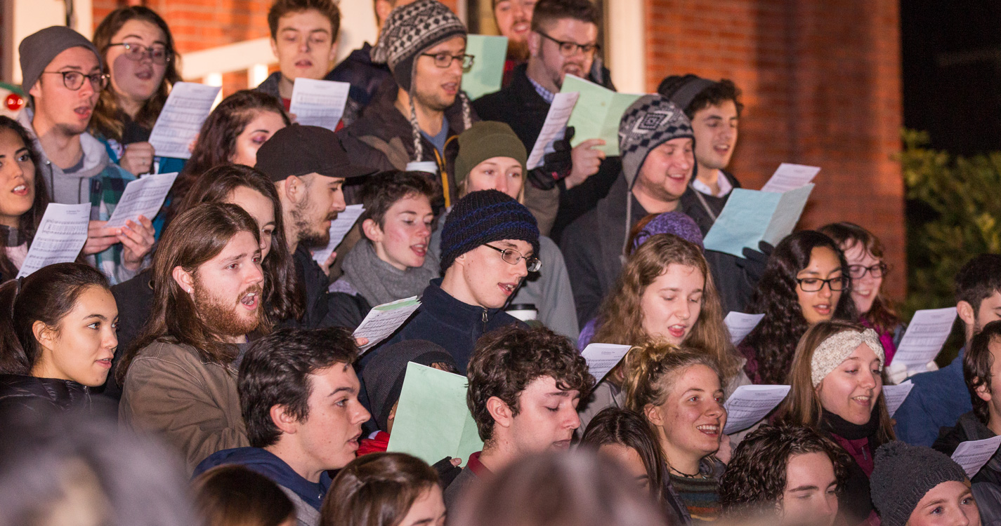 Willamette's Star Trees Choir sings carols. 