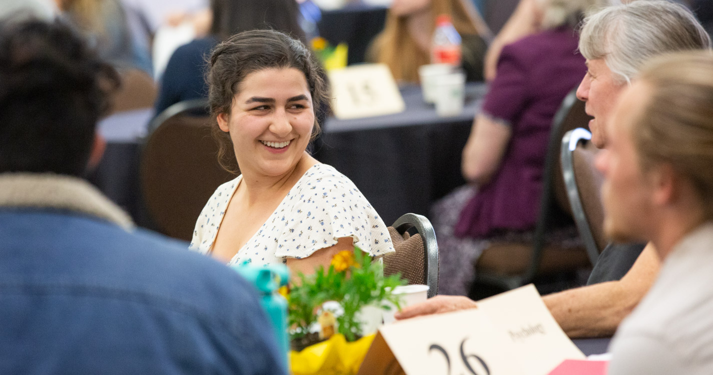 Student smiling