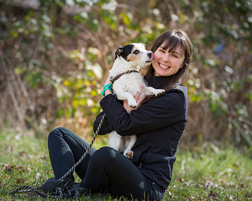 sarah pope with dog