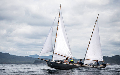 Race to Alaska boat at sea 