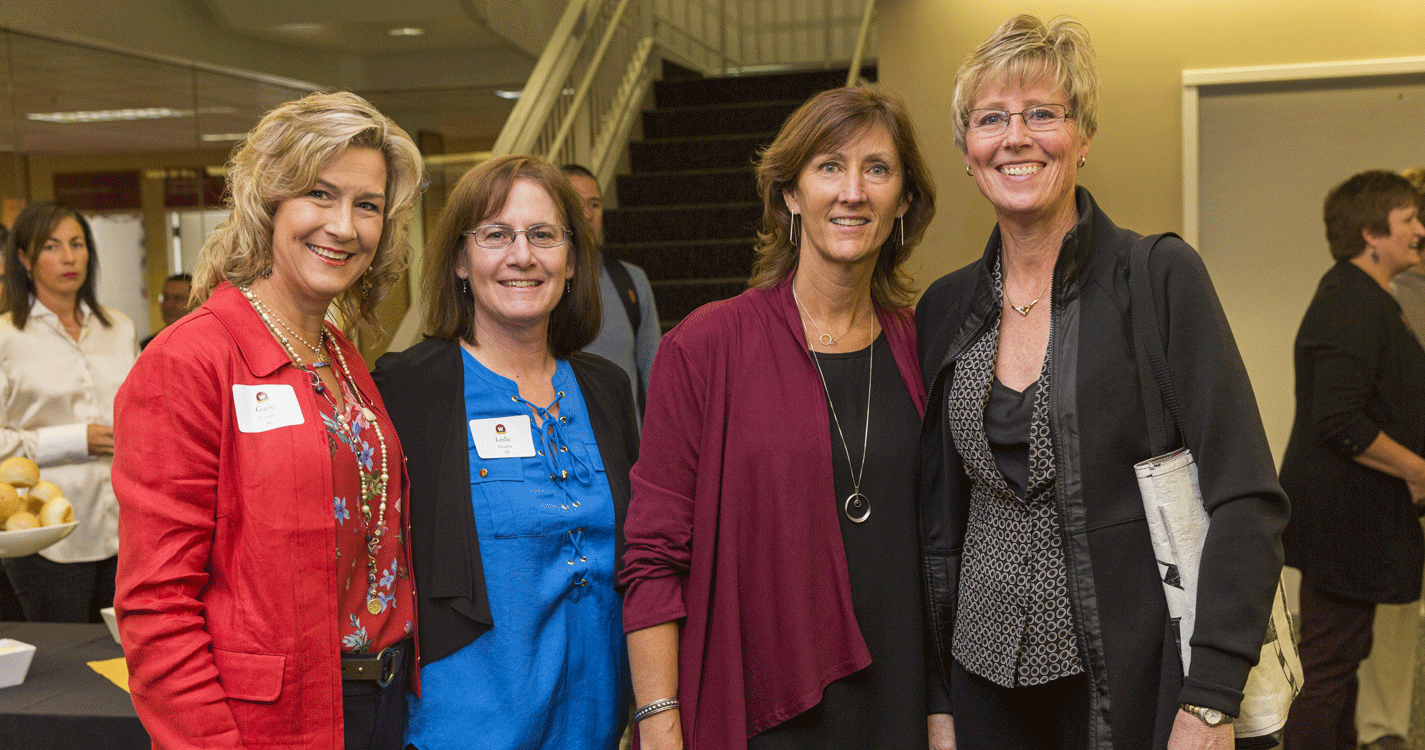 A group of attendees at hall of fame