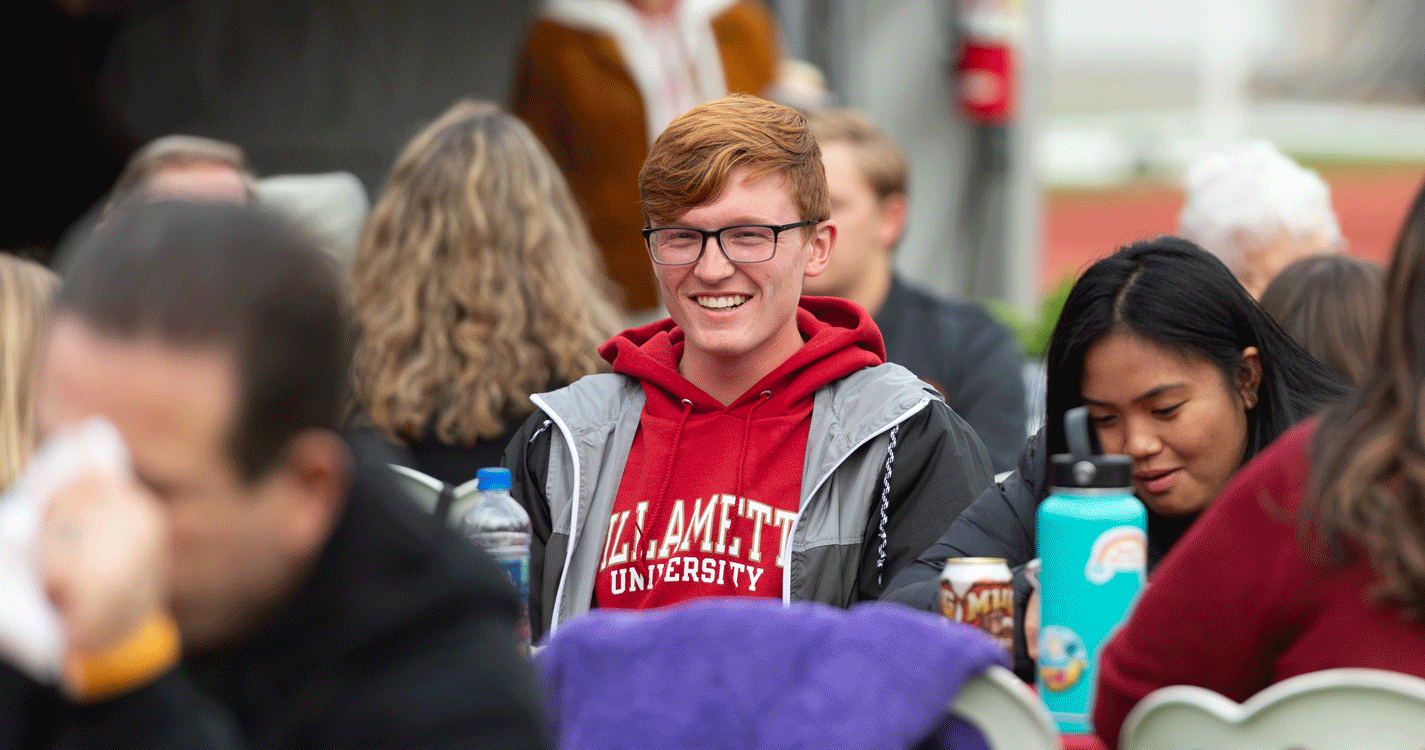 A group attends homecoming tailgate