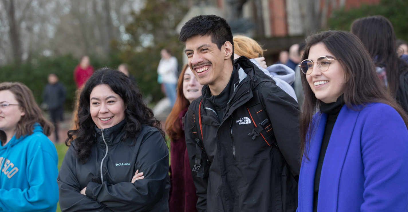 Smiling Bearcats welcome the new class members