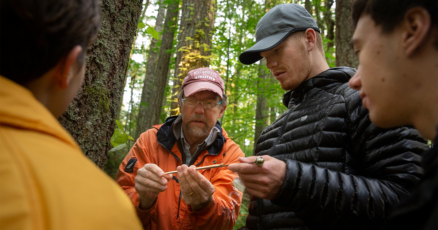 Students work with Professor of Environmental Science Joe Bowersox