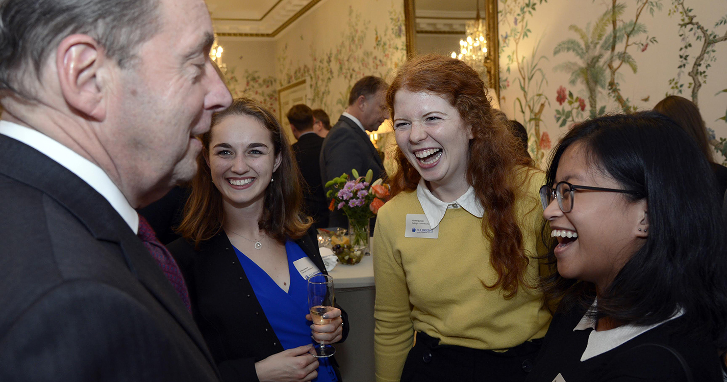 At a reception at the U.S. Embassy to Belgium