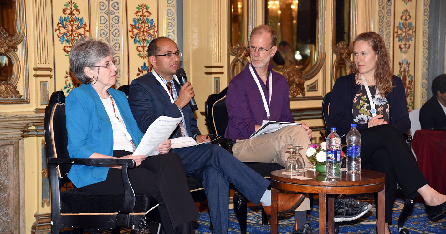 Cole moderating the “History of Family Planning in Latin America and the Caribbean” panel