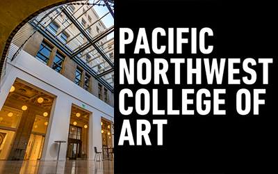 PNCA logo and photo of PNCA building atrium