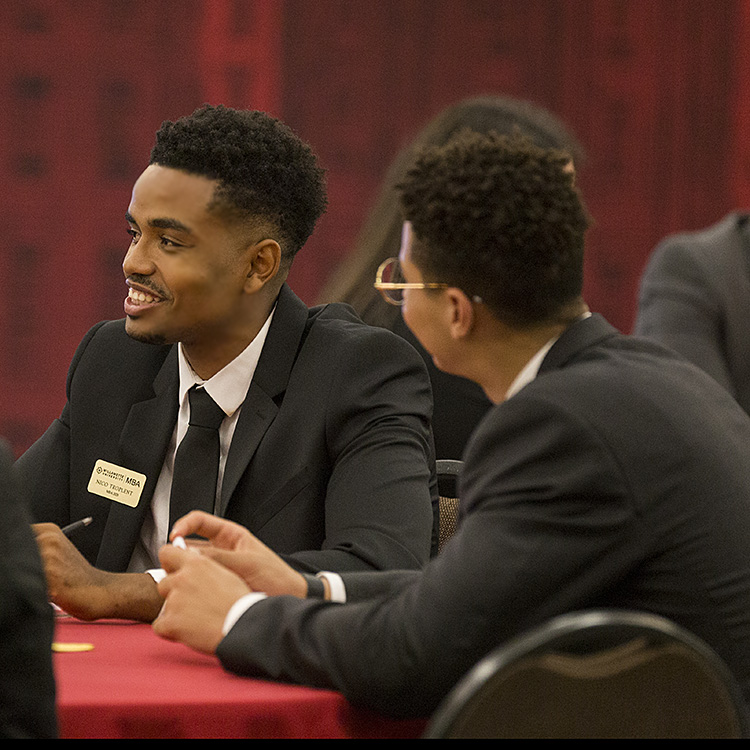 Willamette MBA students at a conference