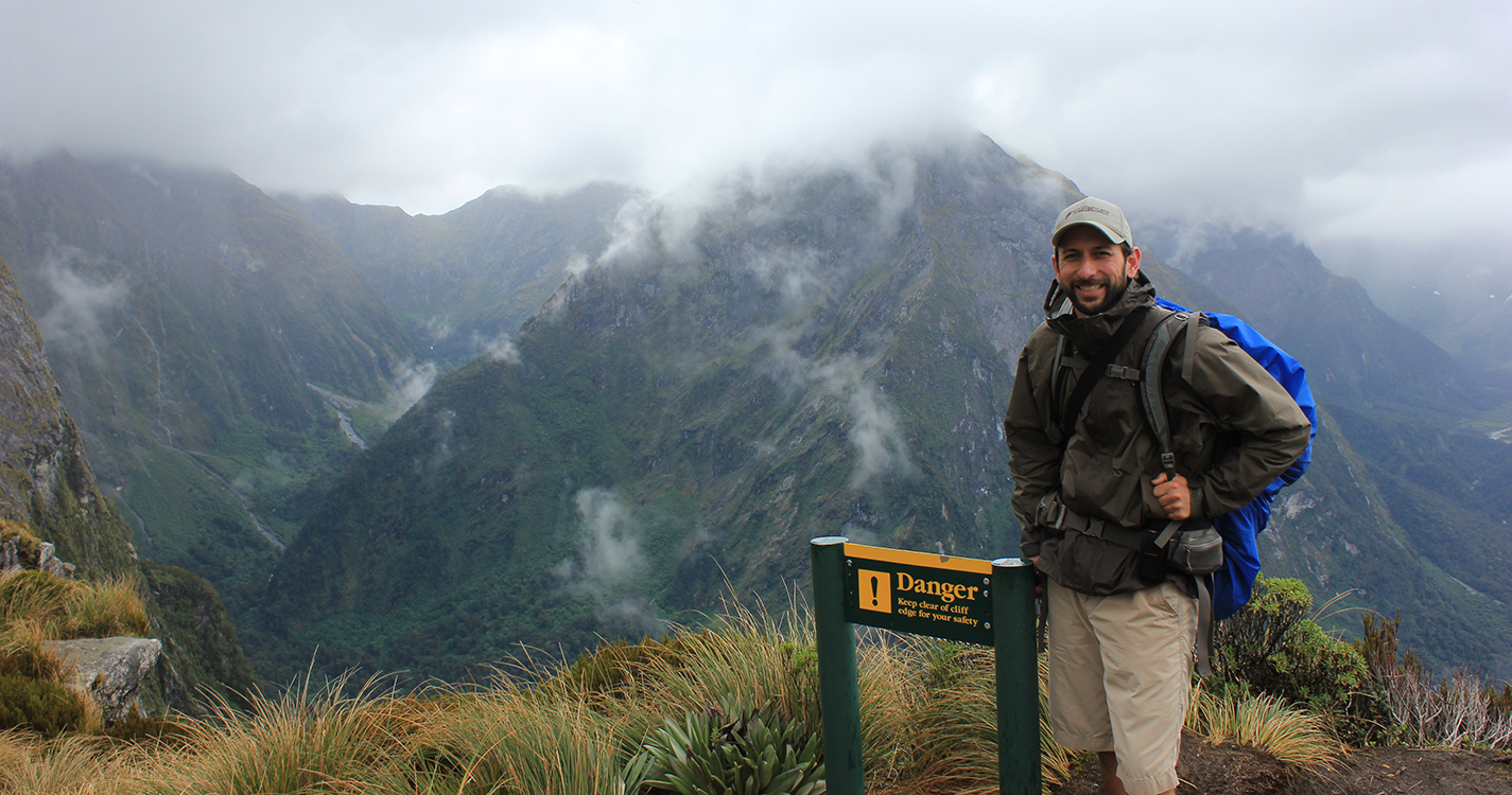 Chiono at the headwaters of the Arthur River in New Zealand in 2013.