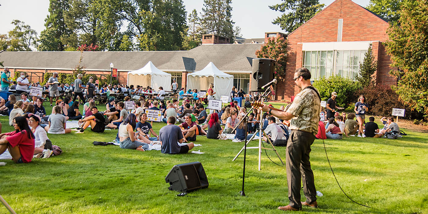 Students and their families enjoyed live music by Kaleo Titcomb.