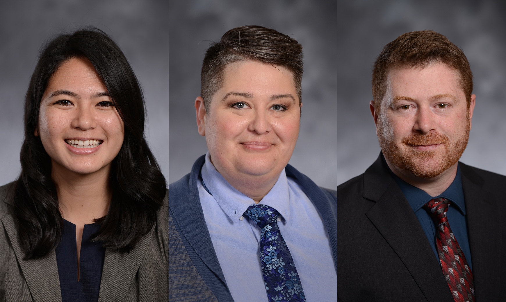 Left-Right: 2021 graduates Amber Yonamine JD '21, Sunny Maxwell JD '21, and Michael Della Paolera JD '21