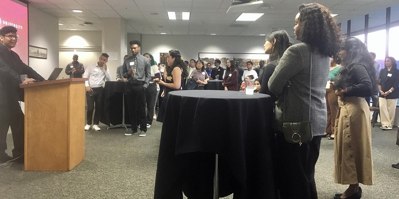 Willamette students at the Black and Brown Business Networking Night