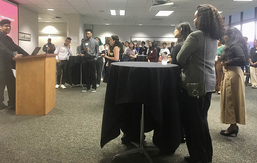 Willamette students at the Black and Brown Business Networking Night