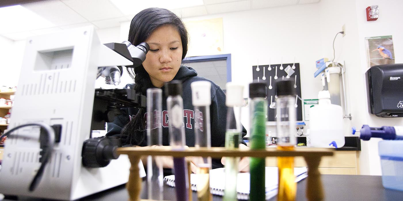 Student in lab 