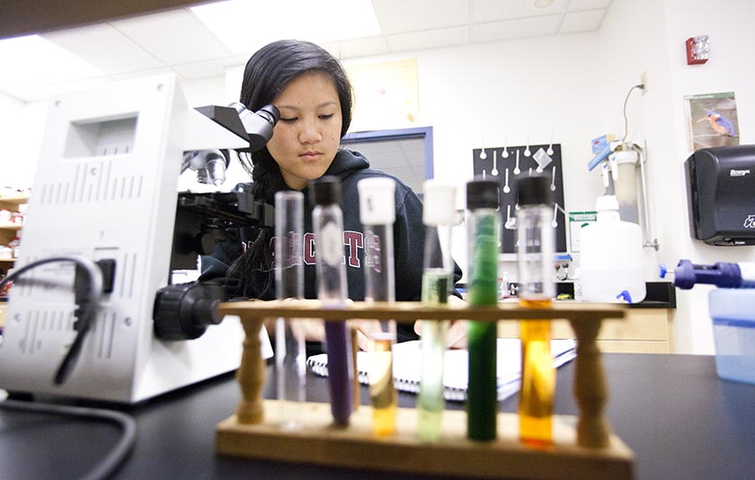 Student in lab 