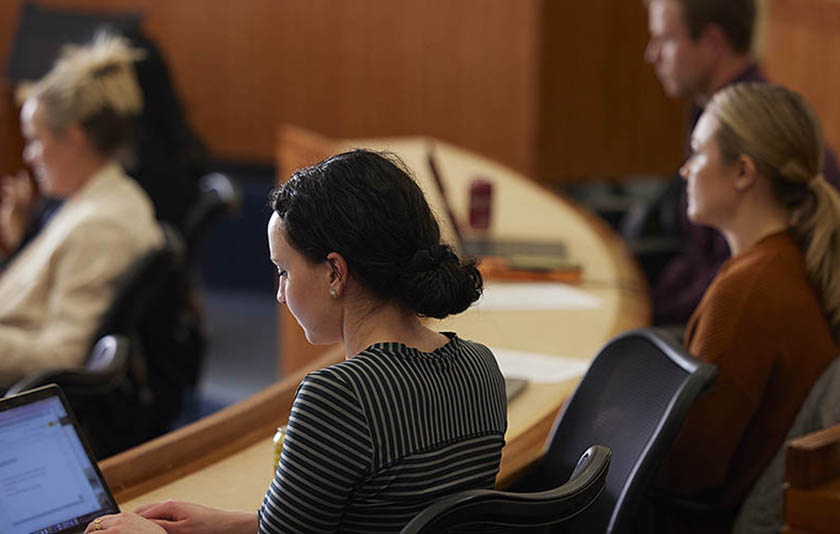 Willamette MBA students in a classroom