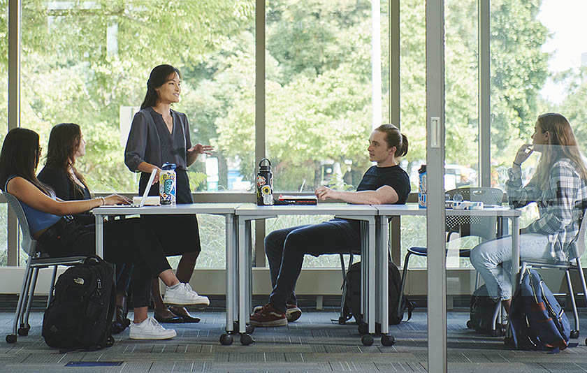 Willamette students in a classroom.