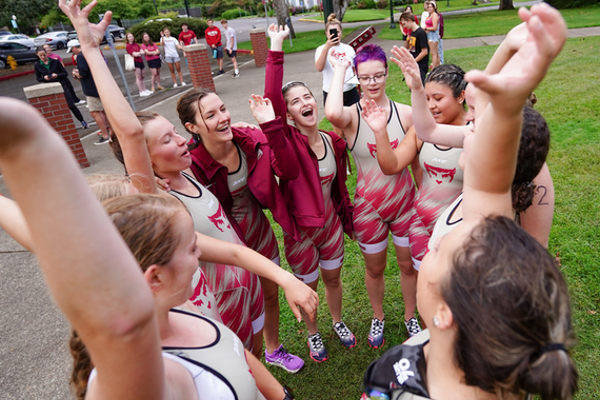 The Women's Triathlon team