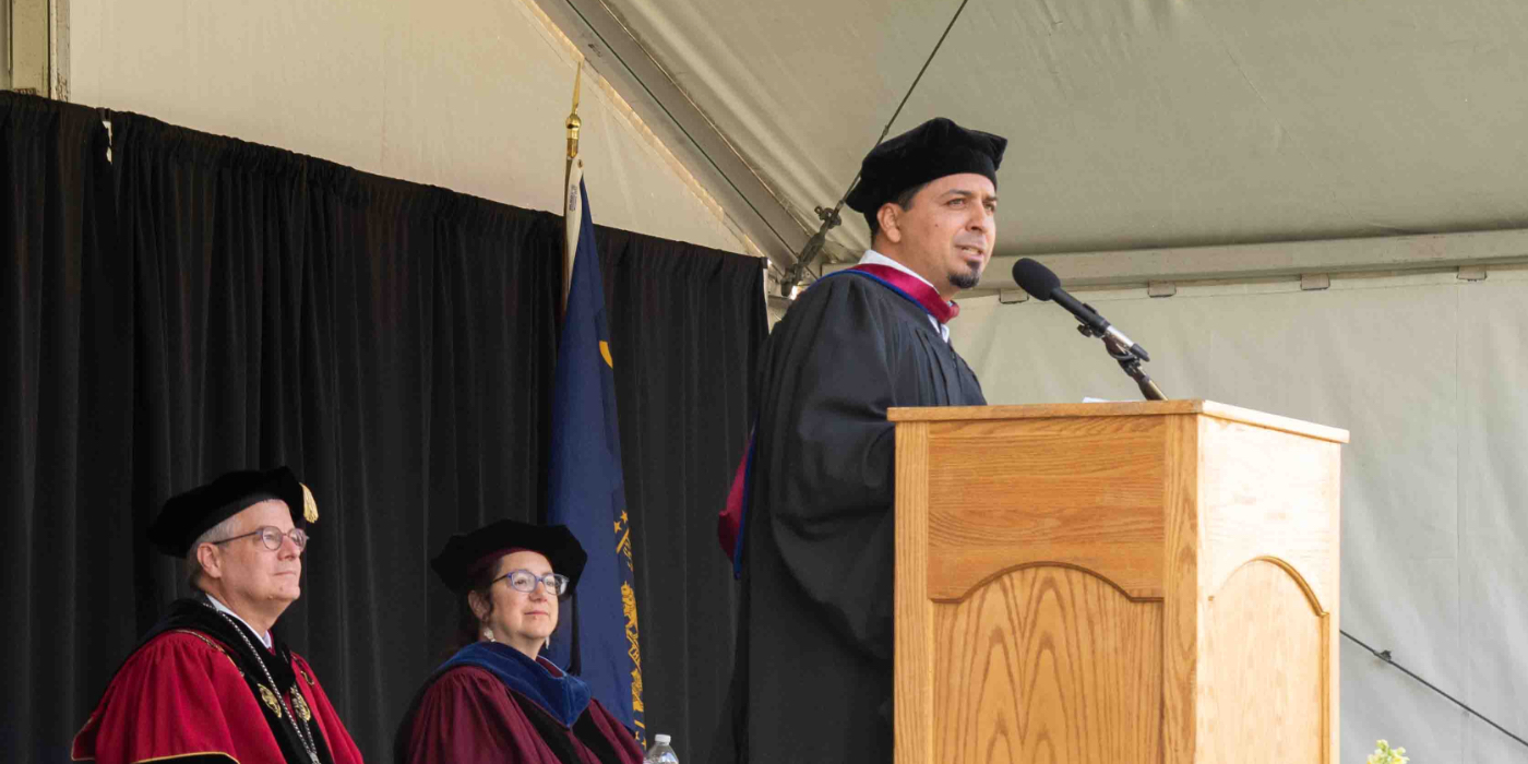 Jaime Arredondo speaks at convocation in 2023