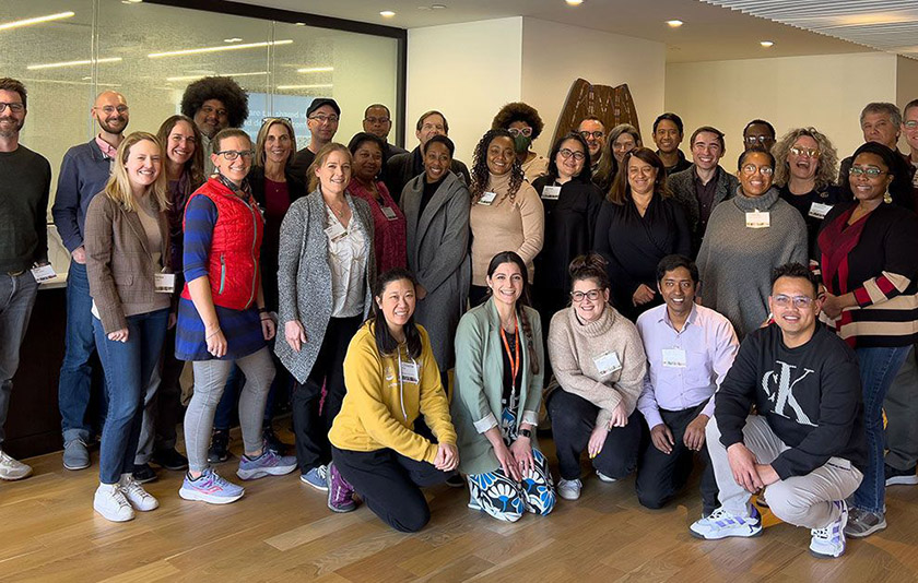 Smyth (front, center) with members of the DSE K-12: Research to Practice Conference Launch Collective