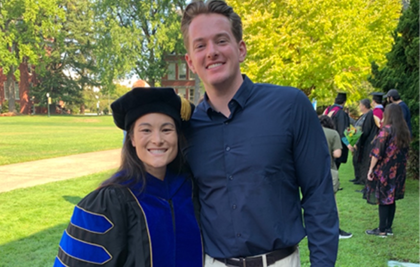 Alex Weirth with Assistant Professor Heather Kitada Smalley