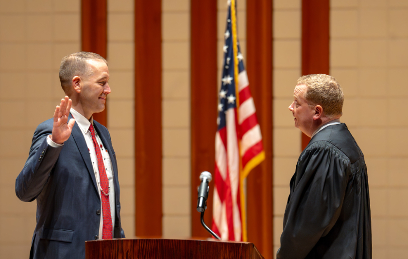 Tobias Read is sworn is as Oregon's Secretary of State