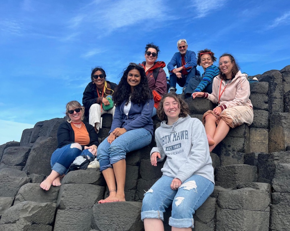 Students posing in Ireland