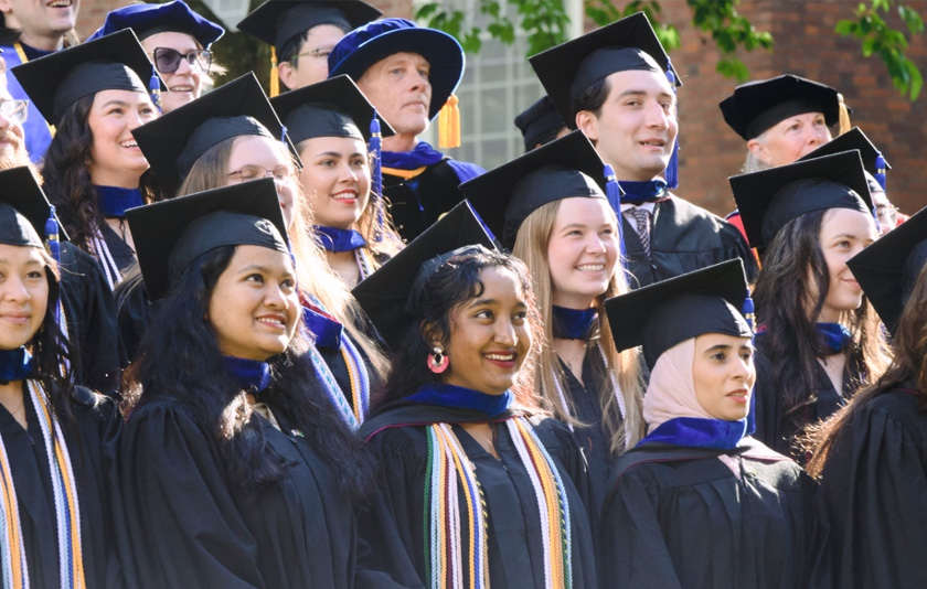 Students at commencement