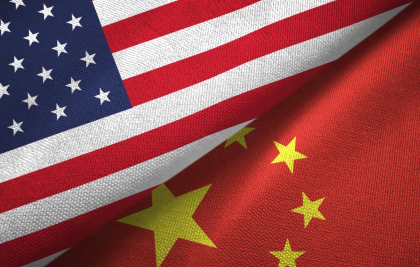 U.S. and Chinese Flags