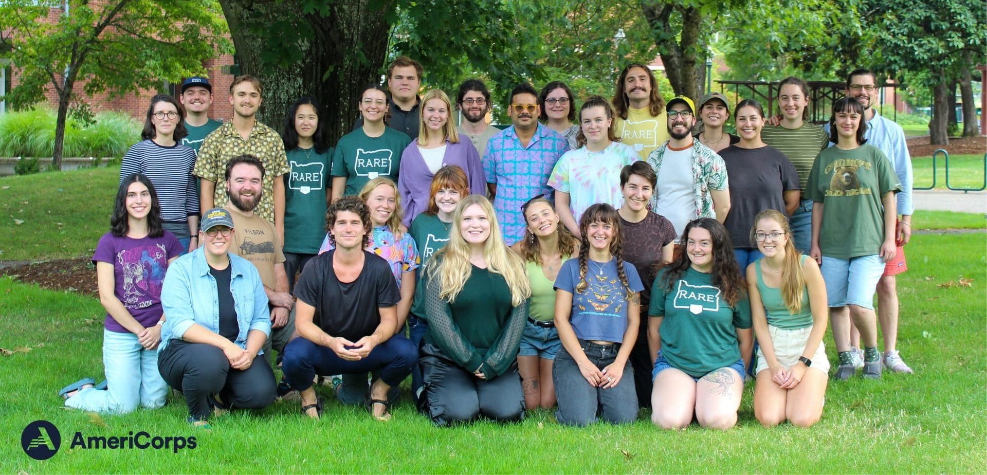 A group photo of Americorps students