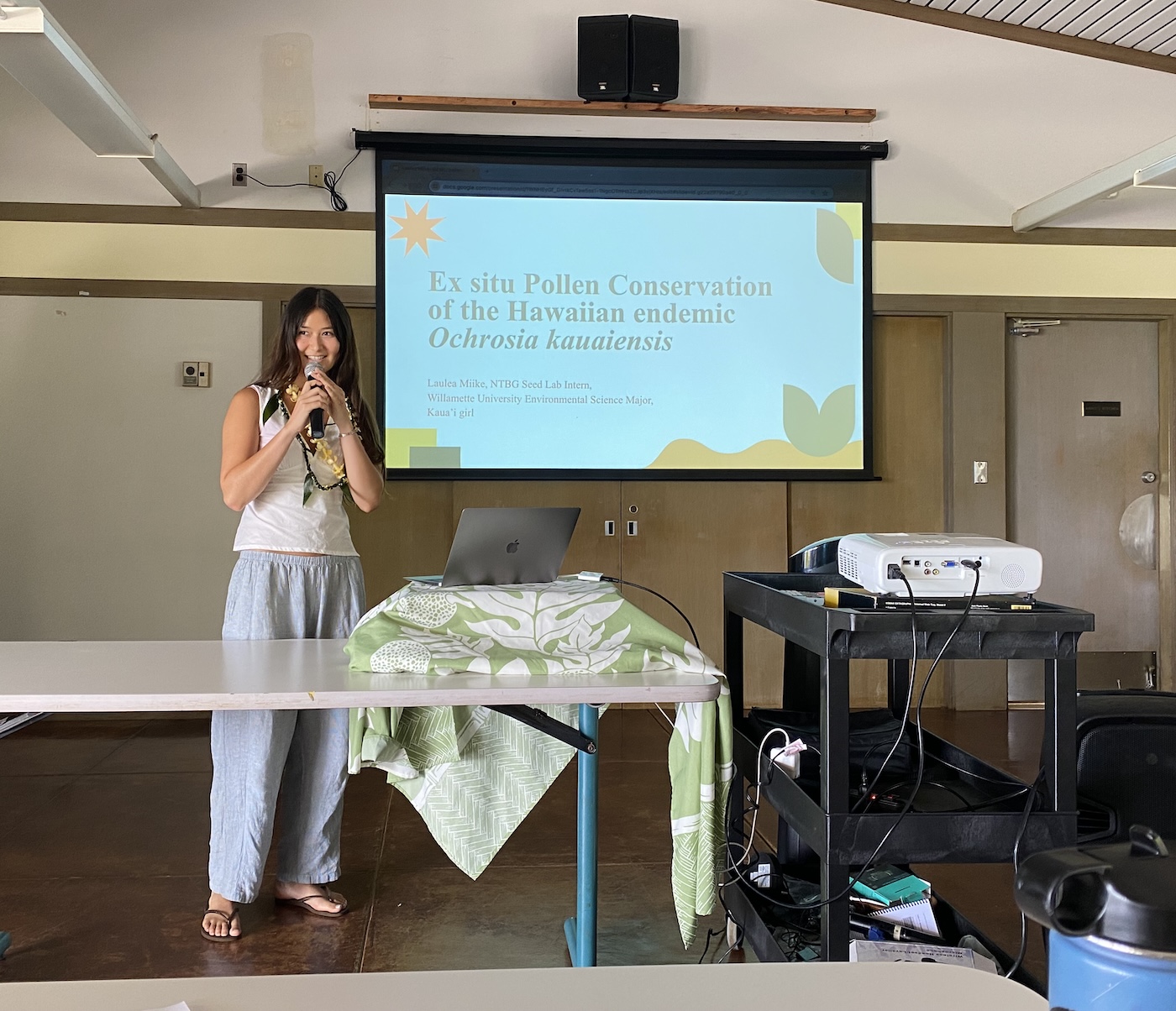 presenting her research