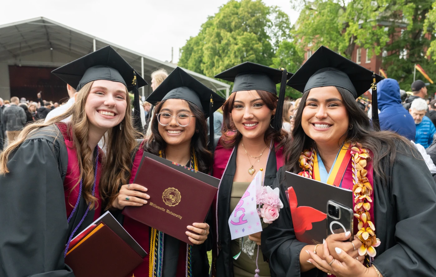 Students celebrating at commencement