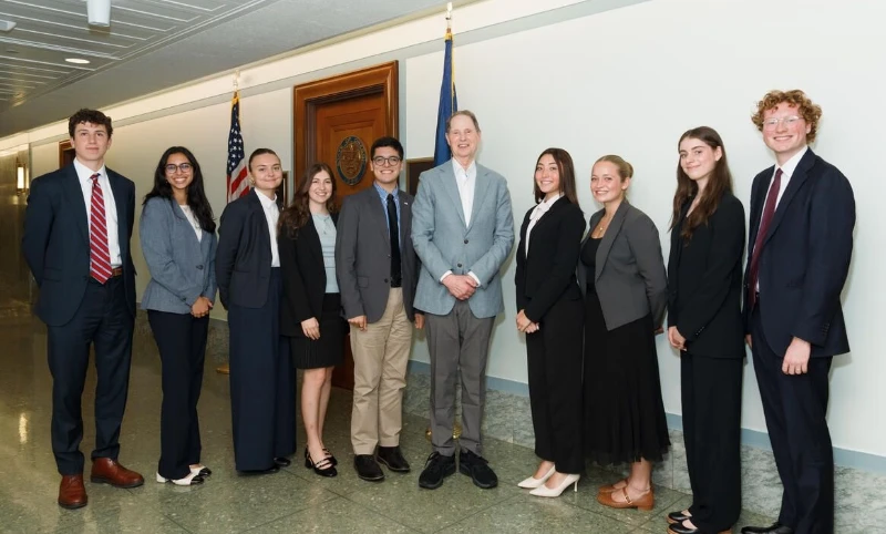 A group of interns with Senator Ron Wyden
