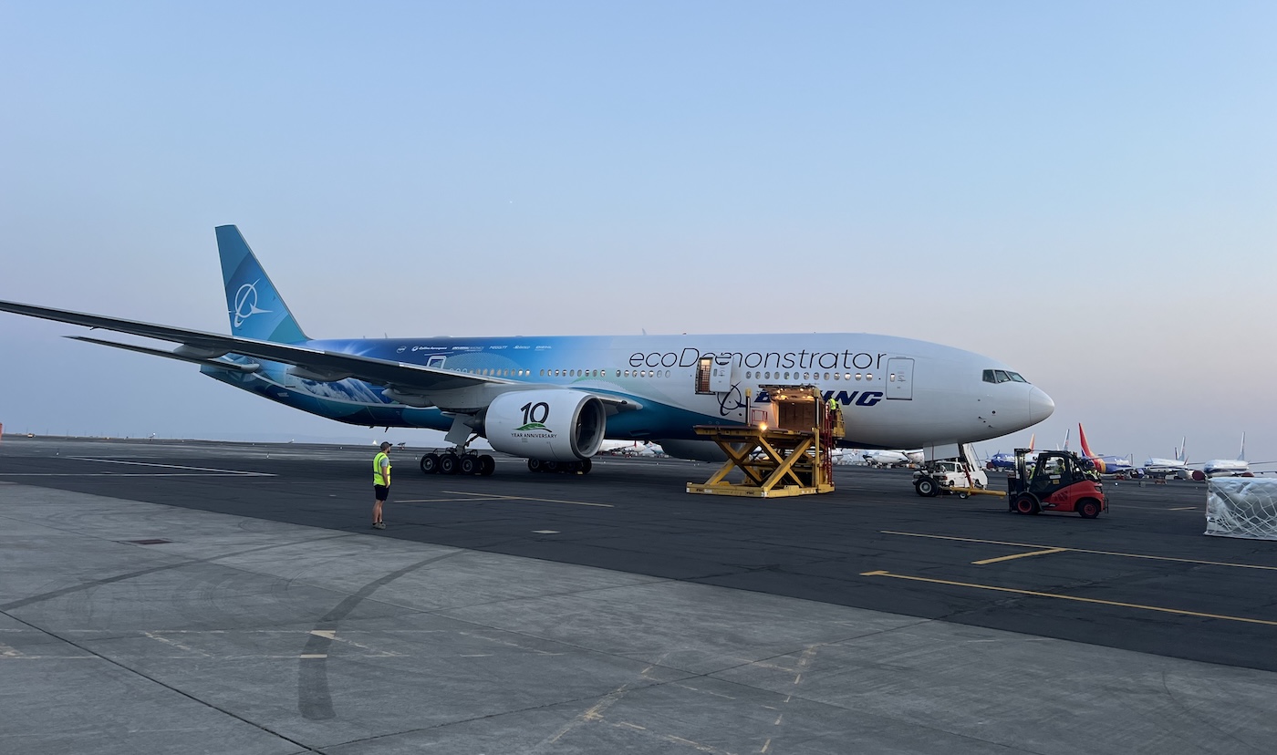 Photo of a test airplane