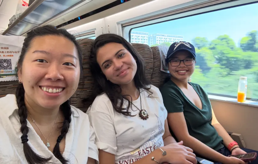 Three law students on a train