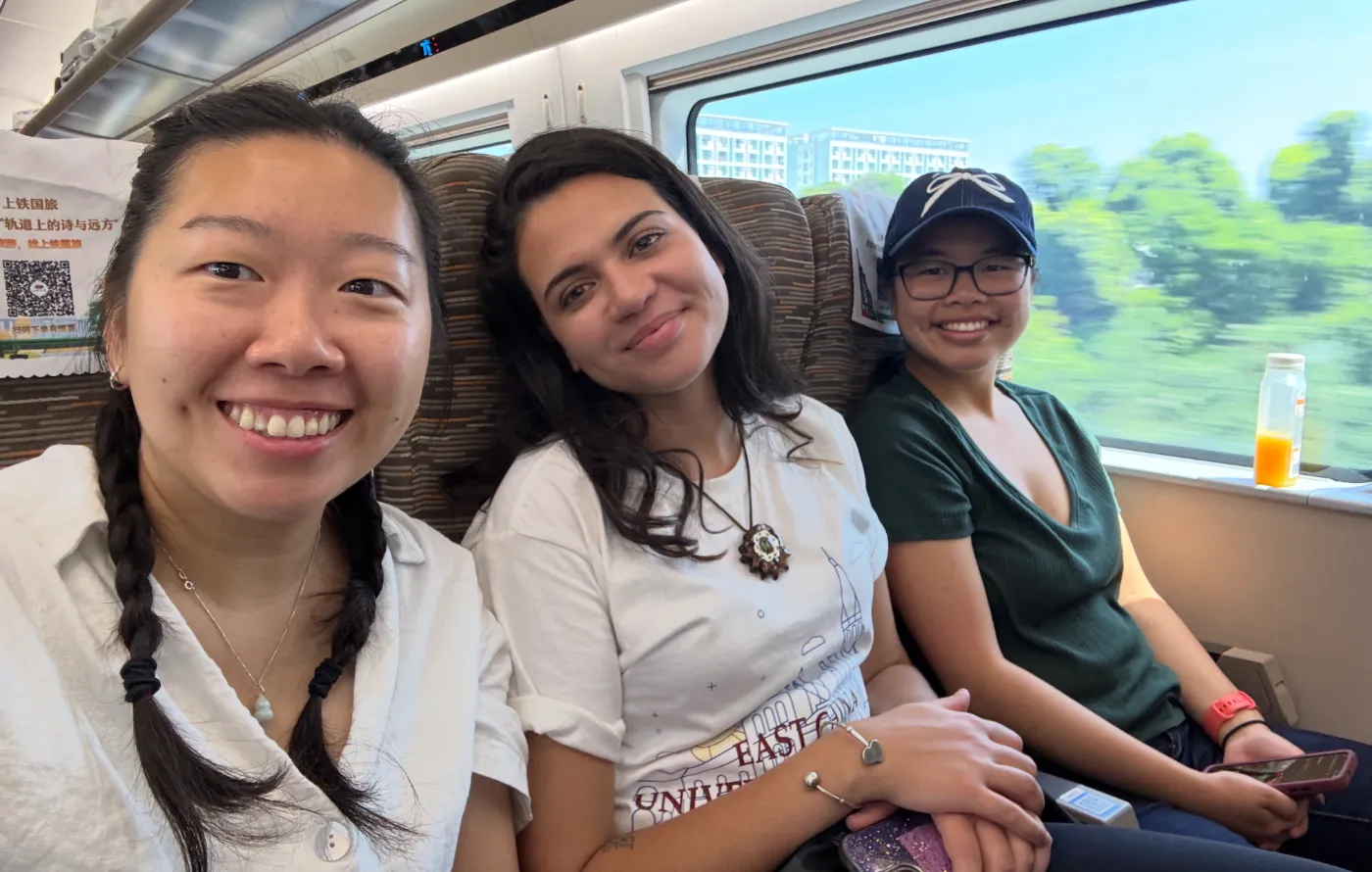 Three law students on a train