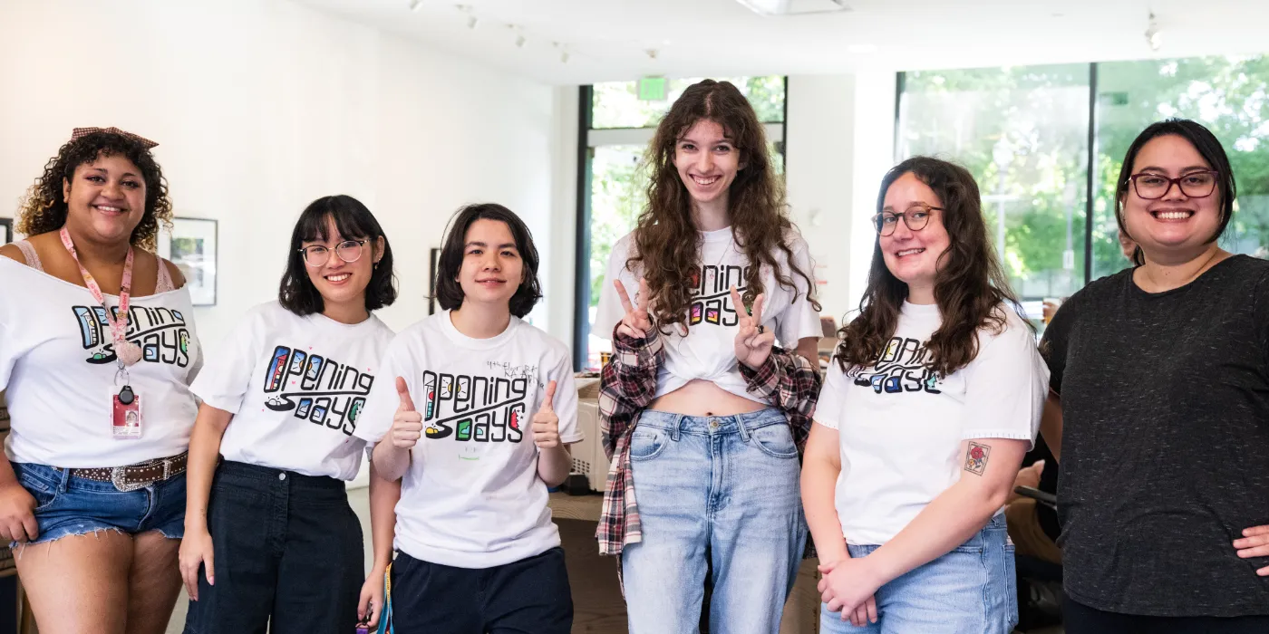 A group of students
