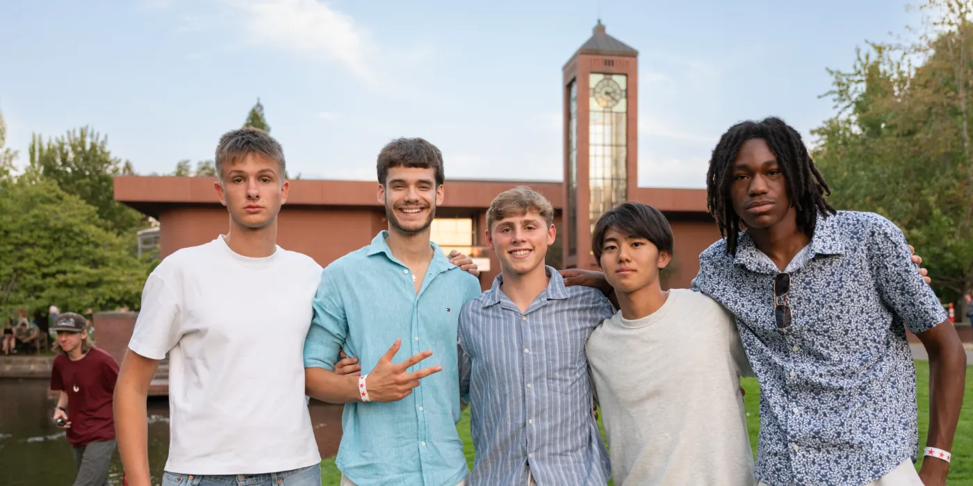 A group of students